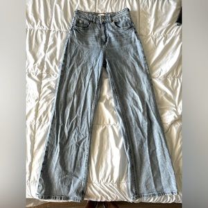 H&M wide leg high rise jeans